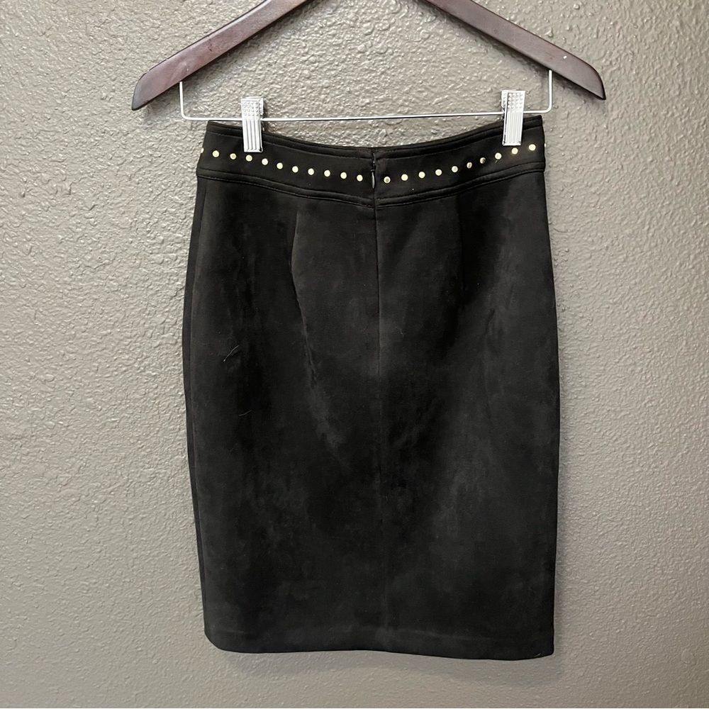 White House Black Market Faux Suede Studded Pencil Skirt - Picture 8 of 16